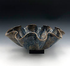 Wild Blue Wave by Valerie Seaberg (Ceramic Bowl)