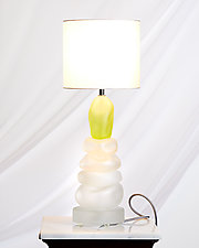 Khoros Hand Blown Hoodoo Table Lamp by Rebecca Zhukov (Art Glass Table Lamp)