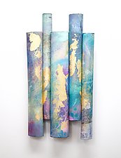 Flutes III by Karen Hale (Painted Wall Sculpture)