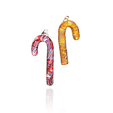 Candy Cane Pizzazz by Mariel Waddell and Alexi Hunter (Art Glass Ornament)