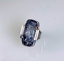 Nocturne Ring by Jan Van Diver (Silver & Stone Ring - Size 8.5)