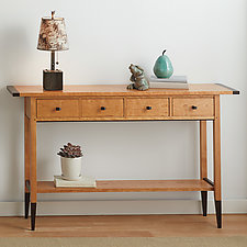 Solid Cherry Table by Tom Dumke (Wood Console Table)
