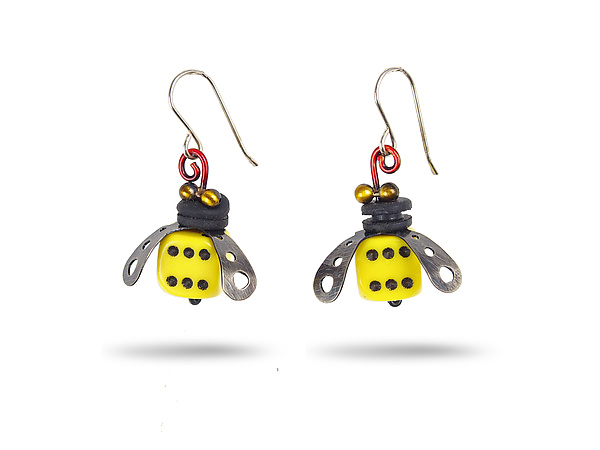 Boxcar Bee Earrings