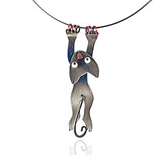 Hang In There Necklace by Lisa and Scott Cylinder (Metal Necklace)