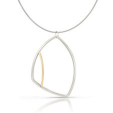 Aikido Pendant with Gold by Susan Panciera (Gold & Silver Necklace)