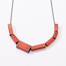 Rectangular Tube Necklace by Kat Cole (Silver & Steel Necklace)