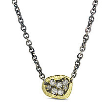 Dew Pond Diamond Necklace by Rona Fisher (Gold, Silver & Diamond Necklace)