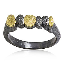 Sculpted Medium Ring by Rona Fisher (Gold & Silver Ring)