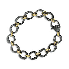 Primal Shapes Link Bracelet by Rona Fisher (Silver Bracelet)