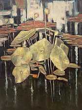Connected Lilies by Jan Fordyce (Oil Painting)