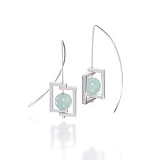 Swinging Squares by Martha Seely (Silver & Stone Earrings)
