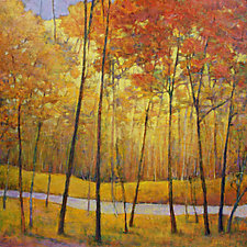 Yellows at the Creek IV by Ken Elliott (Giclee Print)
