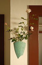 Shield Flower Sconce by David M Bowman and Reed C Bowman (Metal Wall Vase)