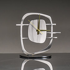 Tall Quasar Clock by Ken Girardini and Julie Girardini (Metal Clock)
