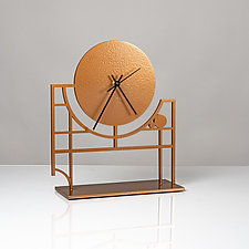 Wright Time Mantle Clock by Ken Girardini and Julie Girardini (Metal Clock)