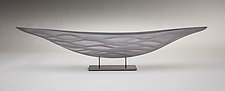 Small Silver Boat by Ken Girardini and Julie Girardini (Metal Sculpture)