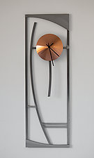 Cali Wall Clock by Ken Girardini and Julie Girardini (Metal Clock)