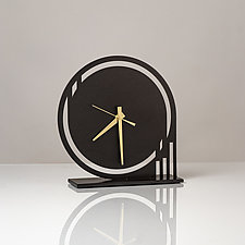 Chrono Mantle Clock by Ken Girardini and Julie Girardini (Metal Clock)