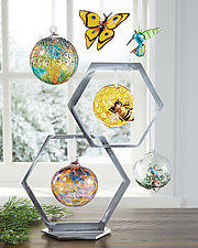 Double Honeycomb Stand by Ken Girardini and Julie Girardini (Metal Ornament Display Stand)