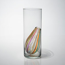 Bead Bud Vase - Teardrop by Tracy Glover (Art Glass Sculpture)