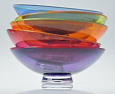 Small Transparent Colored Glass Bowls by Nicholas Kekic (Art Glass Bowl)