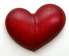 Big Ol' Mellow Red Heart by Mark Levin (Wood Wall Sculpture)