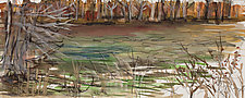 Jordan Lake in Green by Shannon Bueker (Watercolor Painting)