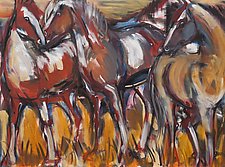 Four Pintos by Shannon Bueker (Acrylic Painting)