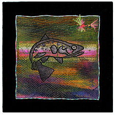 Trout: Rainbow No.4 by Michele Hardy (Fiber Wall Hanging)