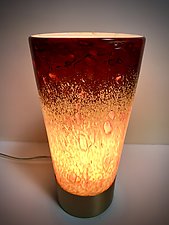 Az. Sunset Desk Lamp by Curt Brock (Art Glass Table Lamp)