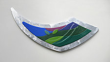 Leaves on the Path by Marsh Scott (Art Glass & Metal Wall Sculpture)