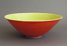 Scarlet & Lime Fruit Bowl by Amber Archer (Ceramic Bowl)