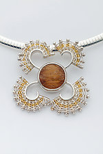 Fandango Pendant with Rutillated Quartz by Marie Scarpa (Gold, Silver & Stone Necklace)