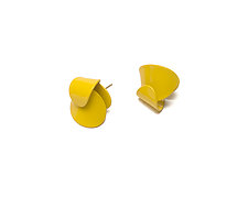 Folded Stud Earrings by Ashley Buchanan (Brass Earrings)