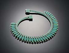 Turquoise Ovals Necklace by Carole Grisham (Beaded Necklace)
