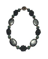 Green Jade Necklace by Kathy King (Stone & Bead Necklace)