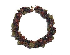 Autumn Wreath Necklace by Kathy King (Beaded Necklace)