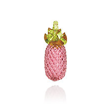 Pink Pineapple by Andrew Iannazzi (Art Glass Ornament)