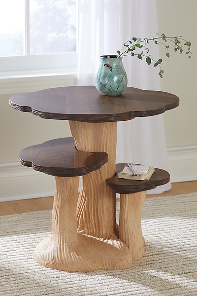 Three Tier Side Table by Aaron Laux (Wood Side Table) | Artful Home