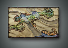 Current Conversion by Aaron Laux (Art Glass & Wood Wall Sculpture)