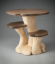 Three Tier Side Table by Aaron Laux (Wood Side Table)