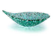 Nido 25 Emerald, Lavender, and Sky Bowl by Joseph Enszo (Art Glass Bowl)