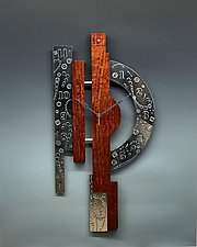 Timeless Centerpiece Clock by Jacob Rogers Art (Wood & Metal Clock)