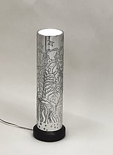 Luvlamp Walnut Forest by Jacob Rogers Art (Metal Table Lamp)