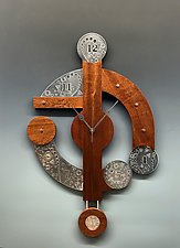 Now and Then Centerpiece Clock by Jacob Rogers Art (Metal Wall Clock)