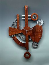 City Beat Centerpiece Clock by Jacob Rogers Art (Wood Wall Clock)