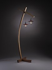 Twice Aglow by Brian Hubel (Wood Floor Lamp)
