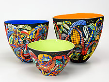 Picassos Garden by Jean Elton (Ceramic Vase)