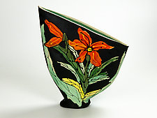 Tiger Lilies by Jean Elton (Ceramic Vase)