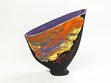 Abstract Sunrise Sailvase by Jean Elton (Ceramic Vase)